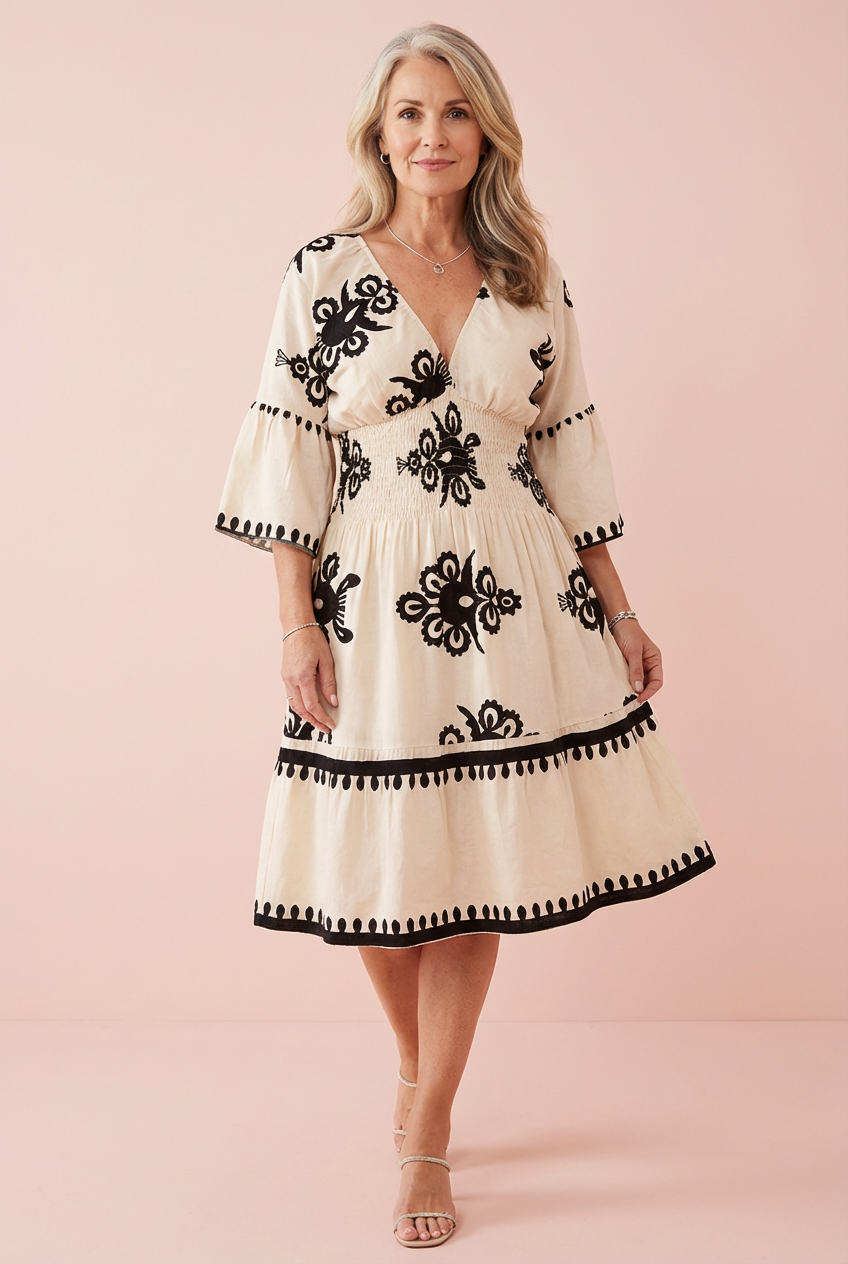 Lisa | Flattering Knee Length Dress