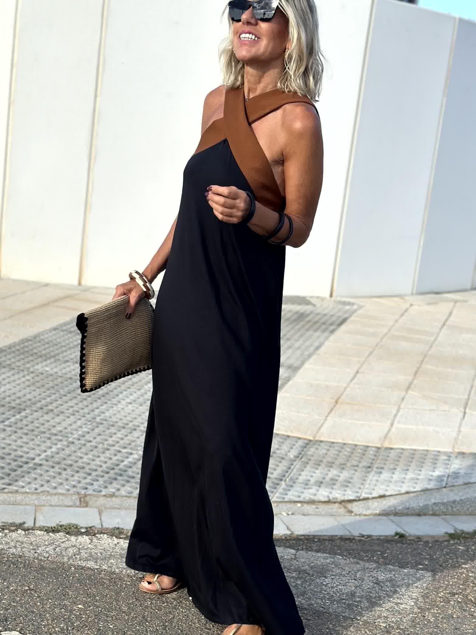 Paula | Breathable Comfortable Crossed Maxi Dress