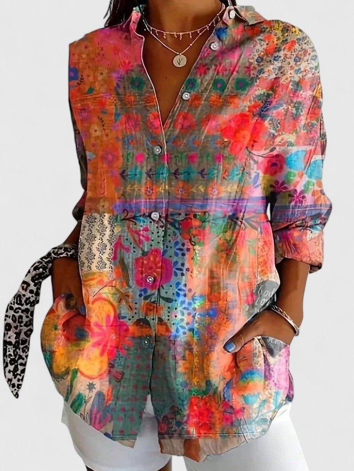 Aurielle™ Riviera Print Blouse