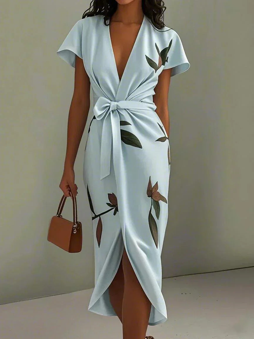 Clara | Classic Wrap Midi Dress
