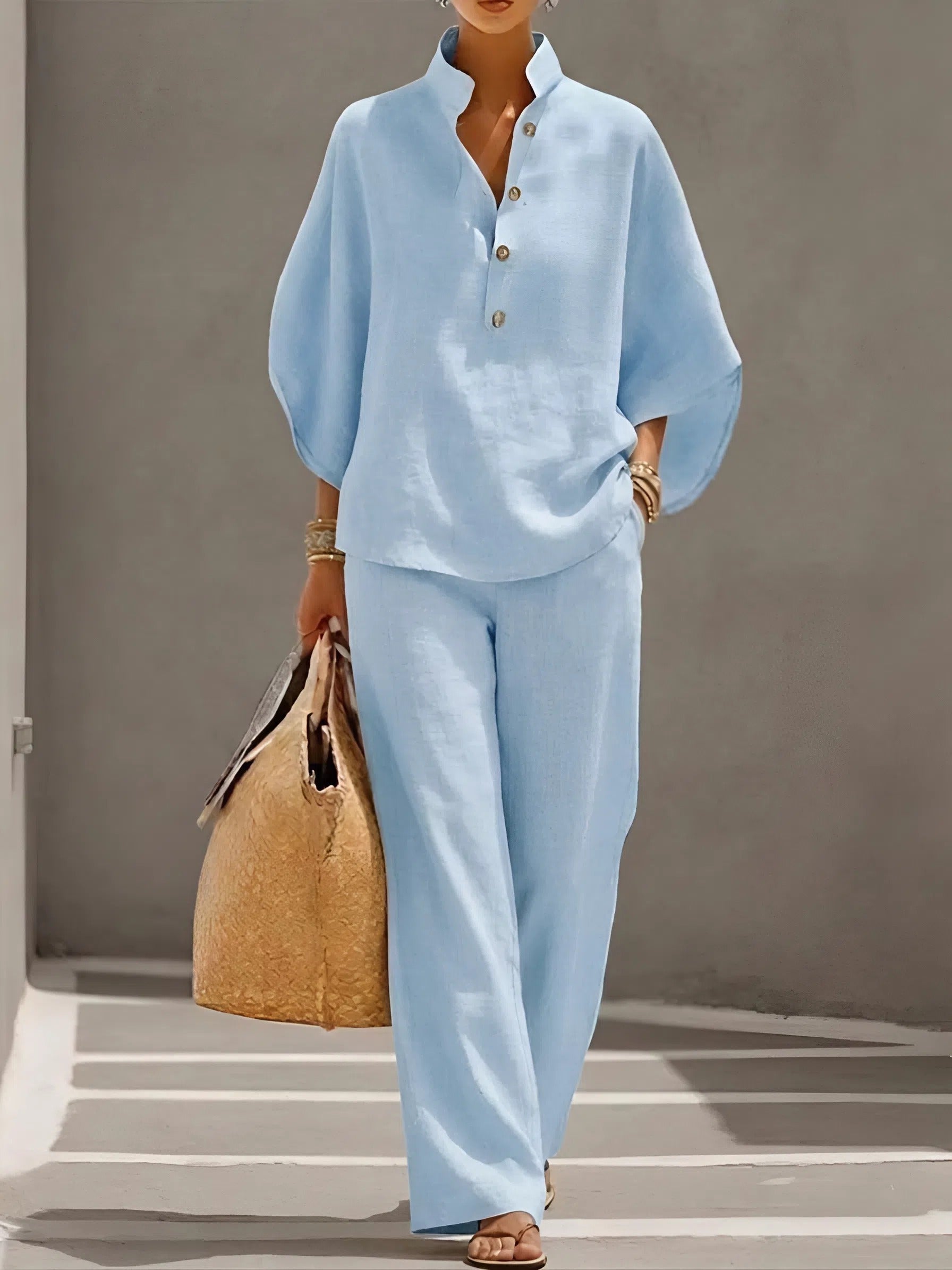 CLAIRE™ | Casual Set in Cotton and Linen