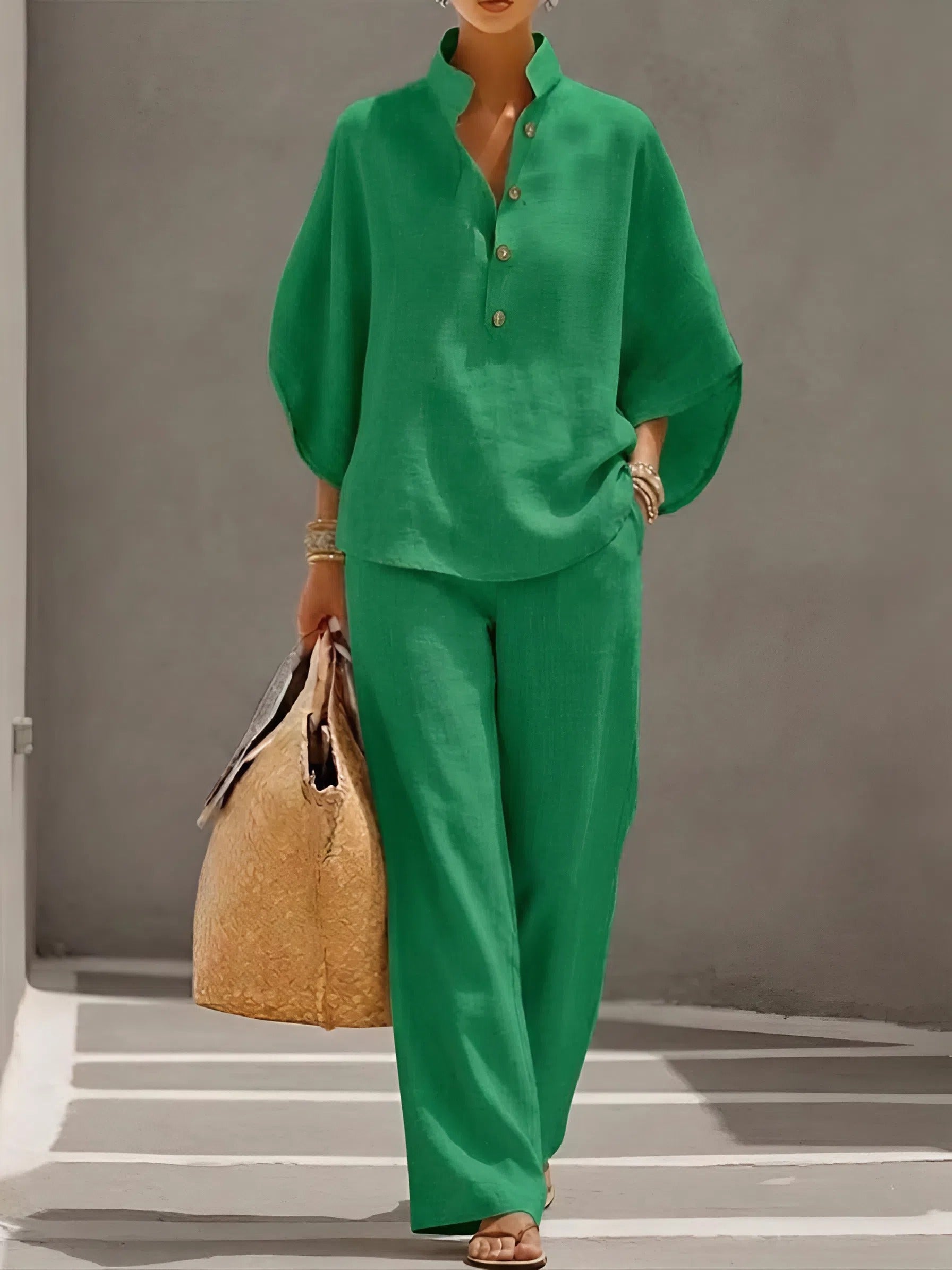 CLAIRE™ | Casual Set in Cotton and Linen