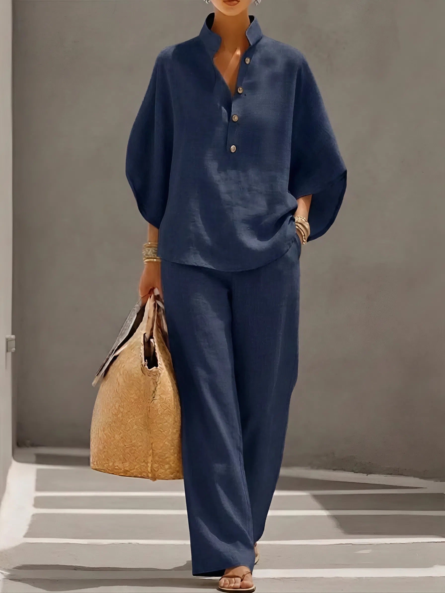 CLAIRE™ | Casual Set in Cotton and Linen